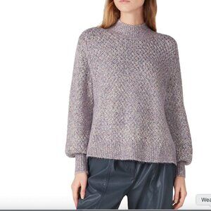 ✨ La Vie Rebecca Taylor Cozy Spacedye Lilac Sweater – Size Large ✨